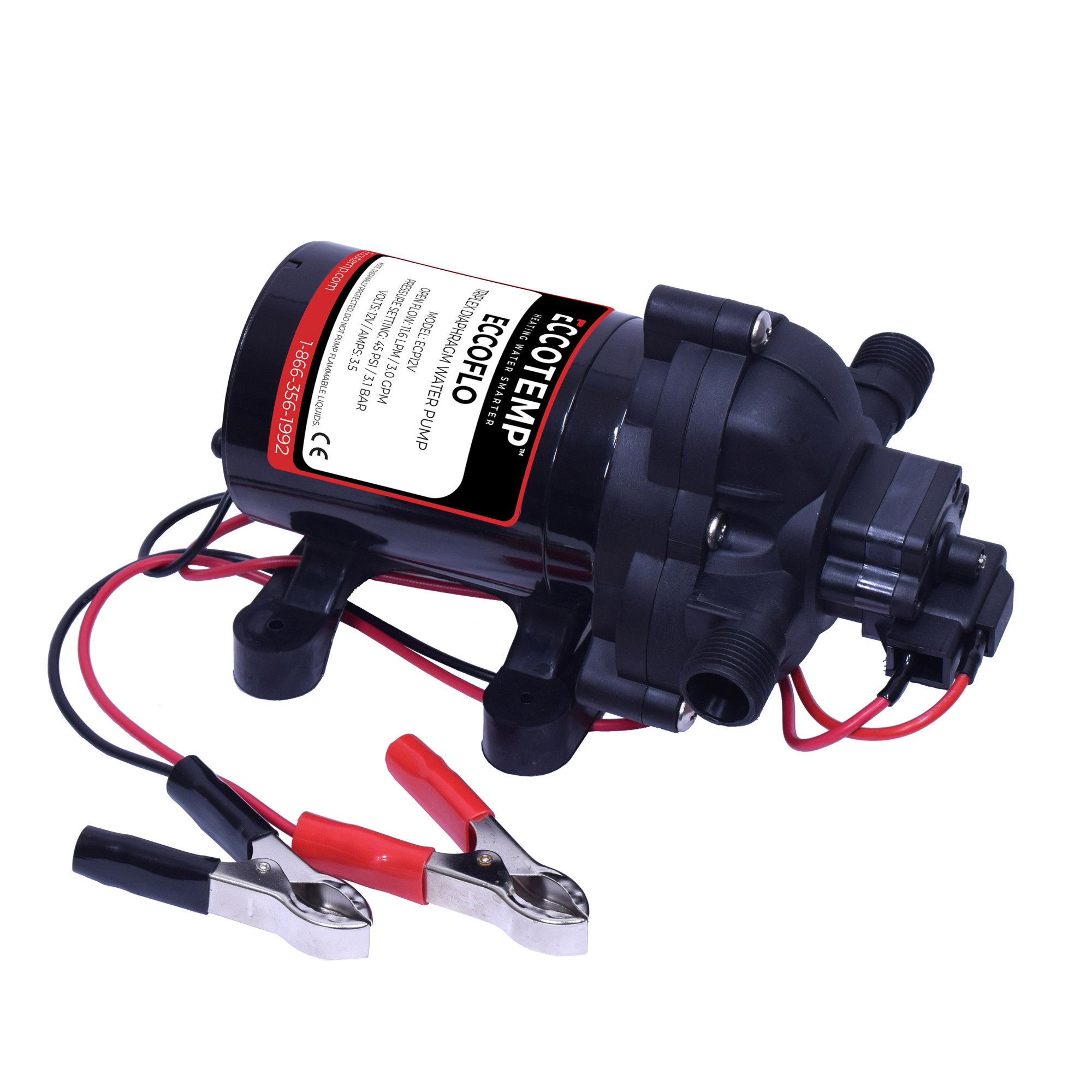 Eccotemp Ecco-Flo Portable 12V Water Pump with Strainer